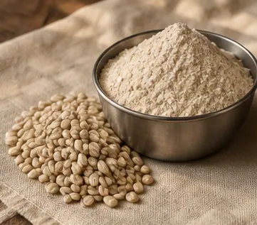 Barley (jau) flour with its grain